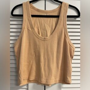 Abercrombie Soft A&F Ribbed Cropped Tank. Peachy Color. Size XL.